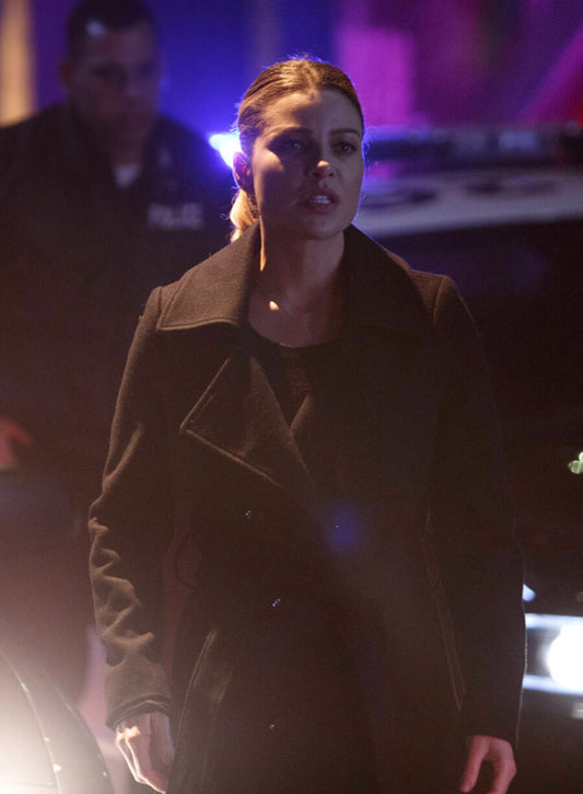Chloe Decker Lucifer S01 Black Wool Coat