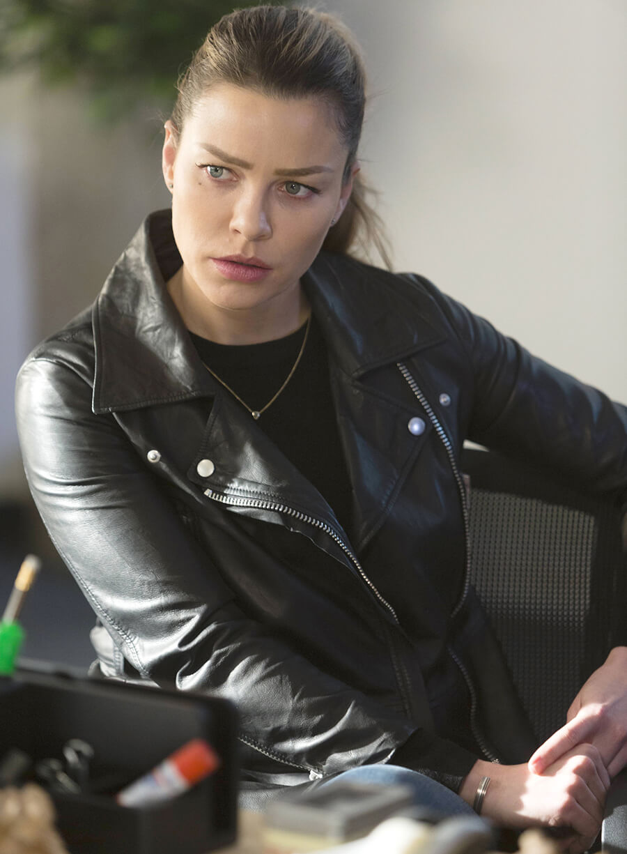 Chloe Decker Lucifer S02 Black Biker Jacket