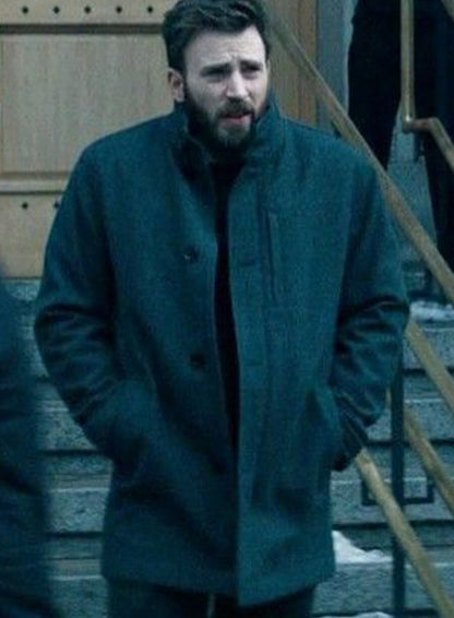 Chris Evans Defending Jacob Wool coat