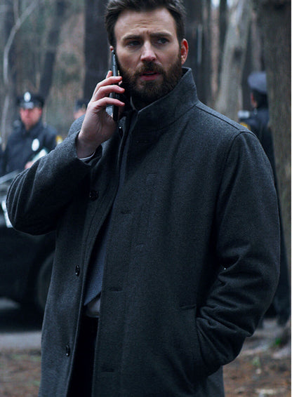 Chris Evans Defending Jacob Wool coat