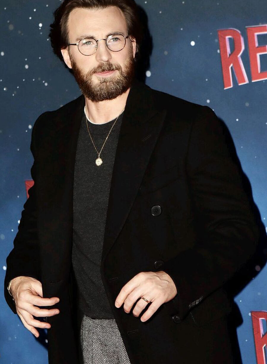 Chris Evans Red One Premiere Black Coat