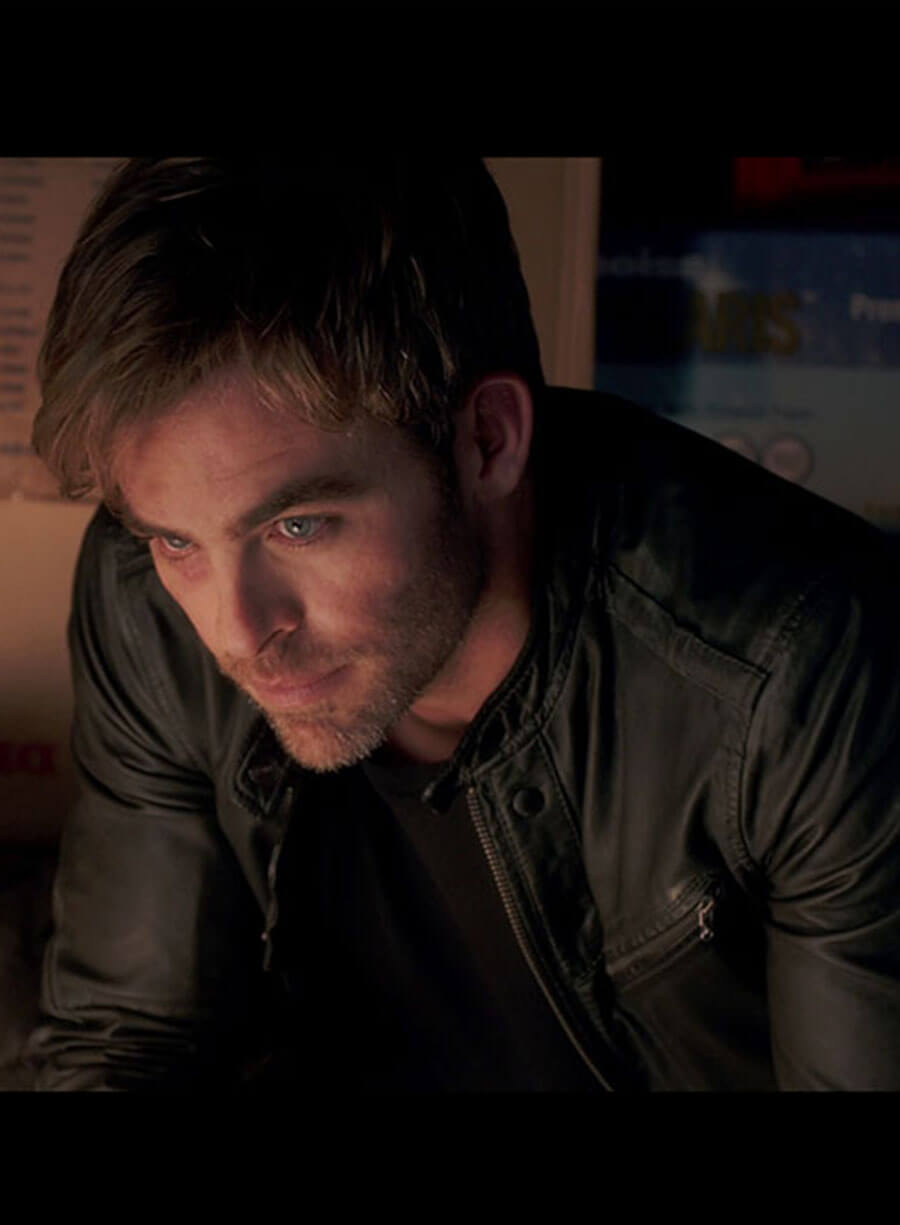 Chris Pine Horrible Bosses 2 Black Leather Jacket