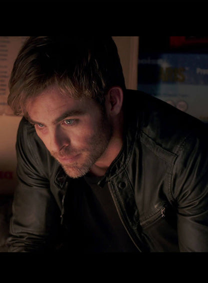 Chris Pine Horrible Bosses 2 Black Leather Jacket
