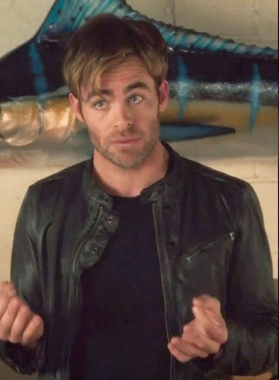 Chris Pine Horrible Bosses 2 Black Leather Jacket