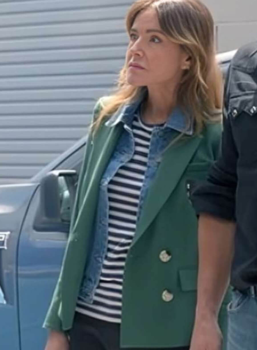 Christa Miller Shrinking S02 Green Blazer