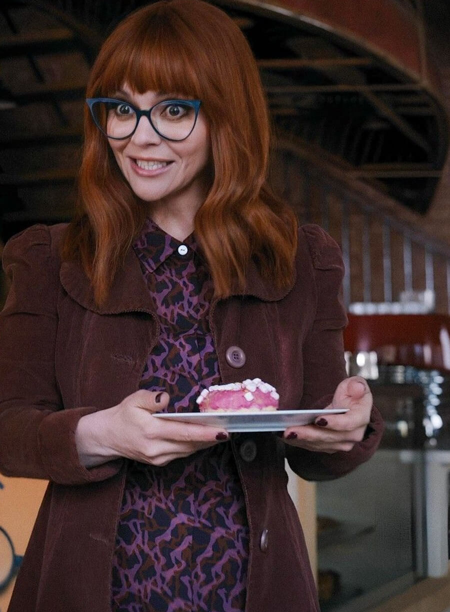 Christina Ricci Wednesday 2025 corduroy Coat