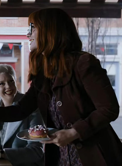 Christina Ricci Wednesday 2025 corduroy Coat