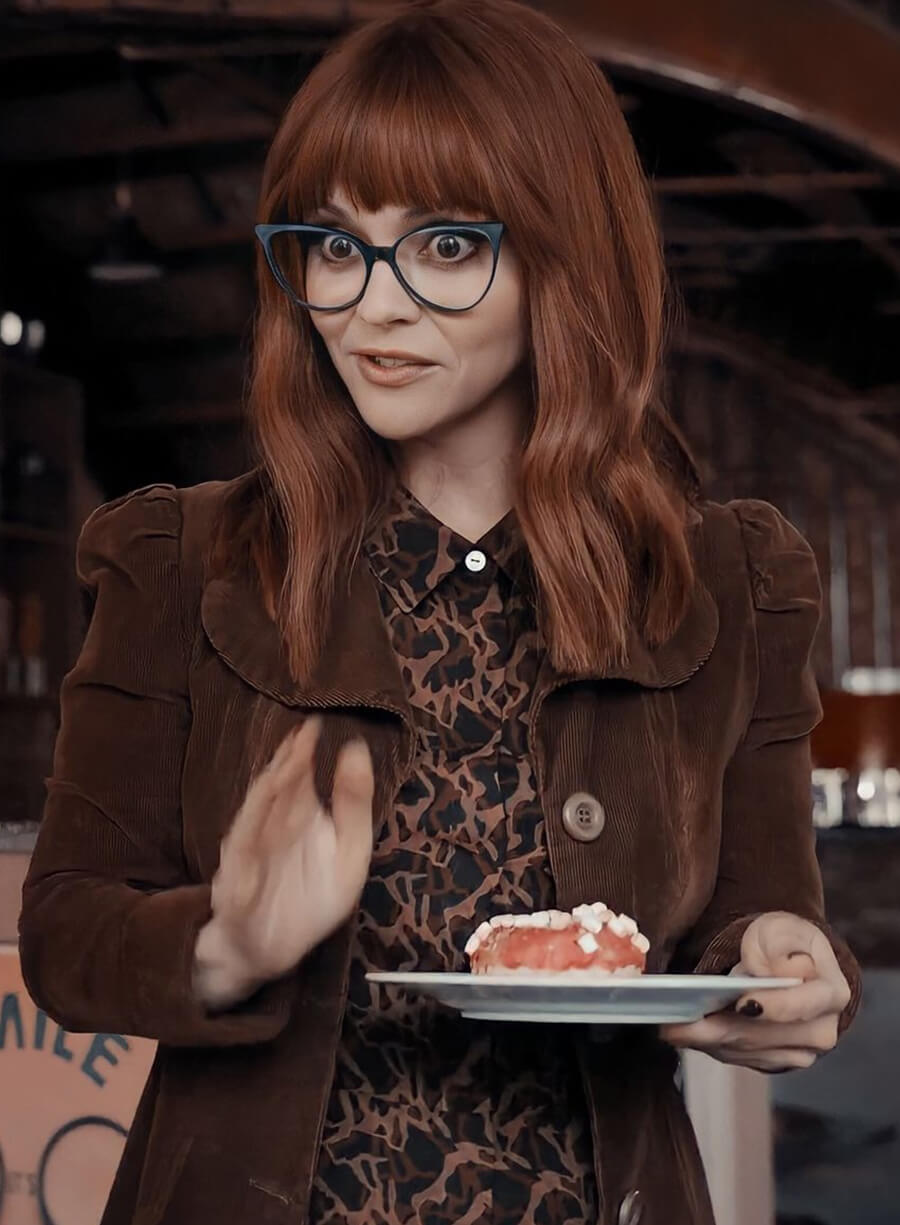 Christina Ricci Wednesday 2025 corduroy Coat
