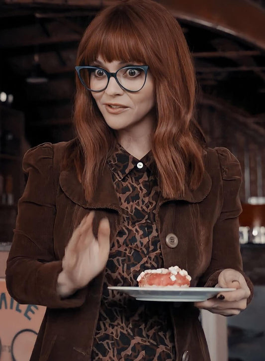 Christina Ricci Wednesday 2025 corduroy Coat