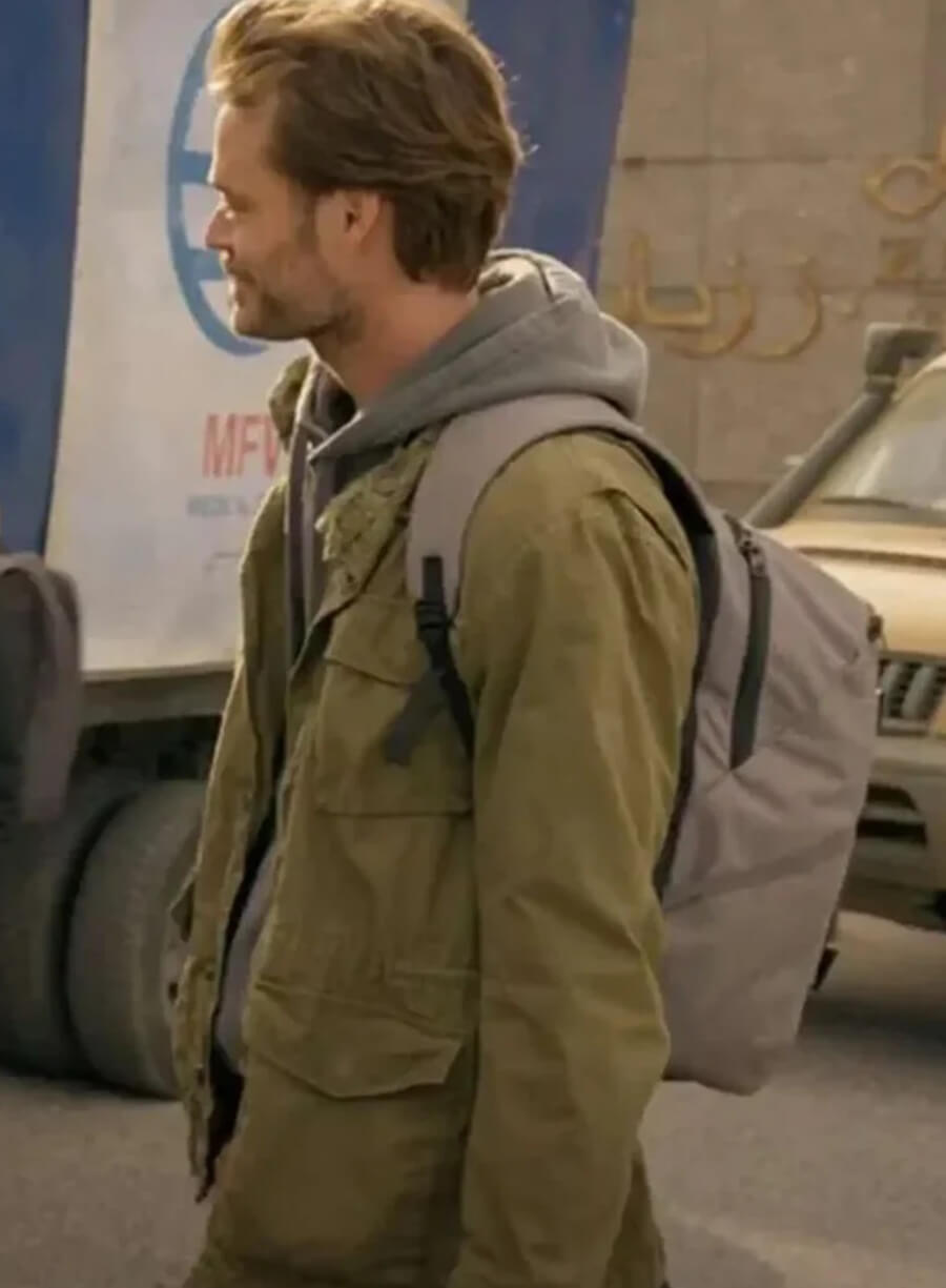 Christopher Backus Dirty Angels Green Hooded Jacket