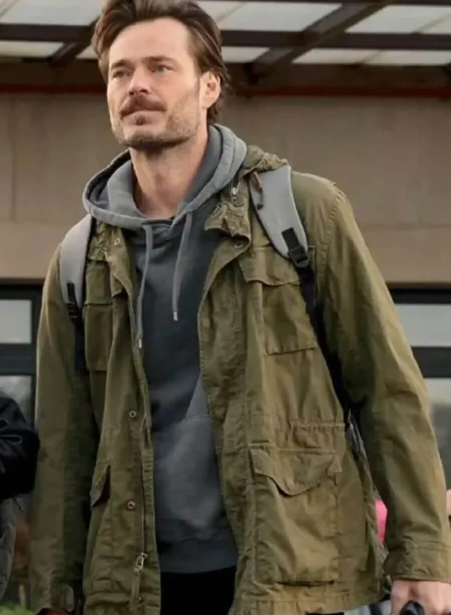 Christopher Backus Dirty Angels Green Hooded Jacket