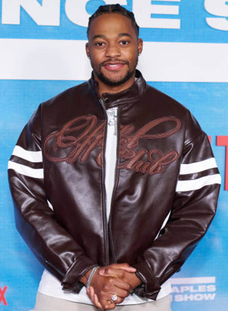 Christopher Meyer Brown Leather Bomber Jacket