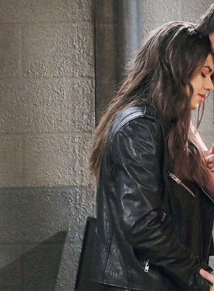 Ciara Brady Days of Our Lives Biker Leather Jacket