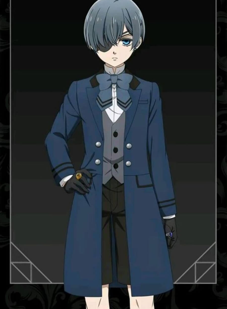 Ciel Phantomhive Black Butler Double Breasted Blue Coat