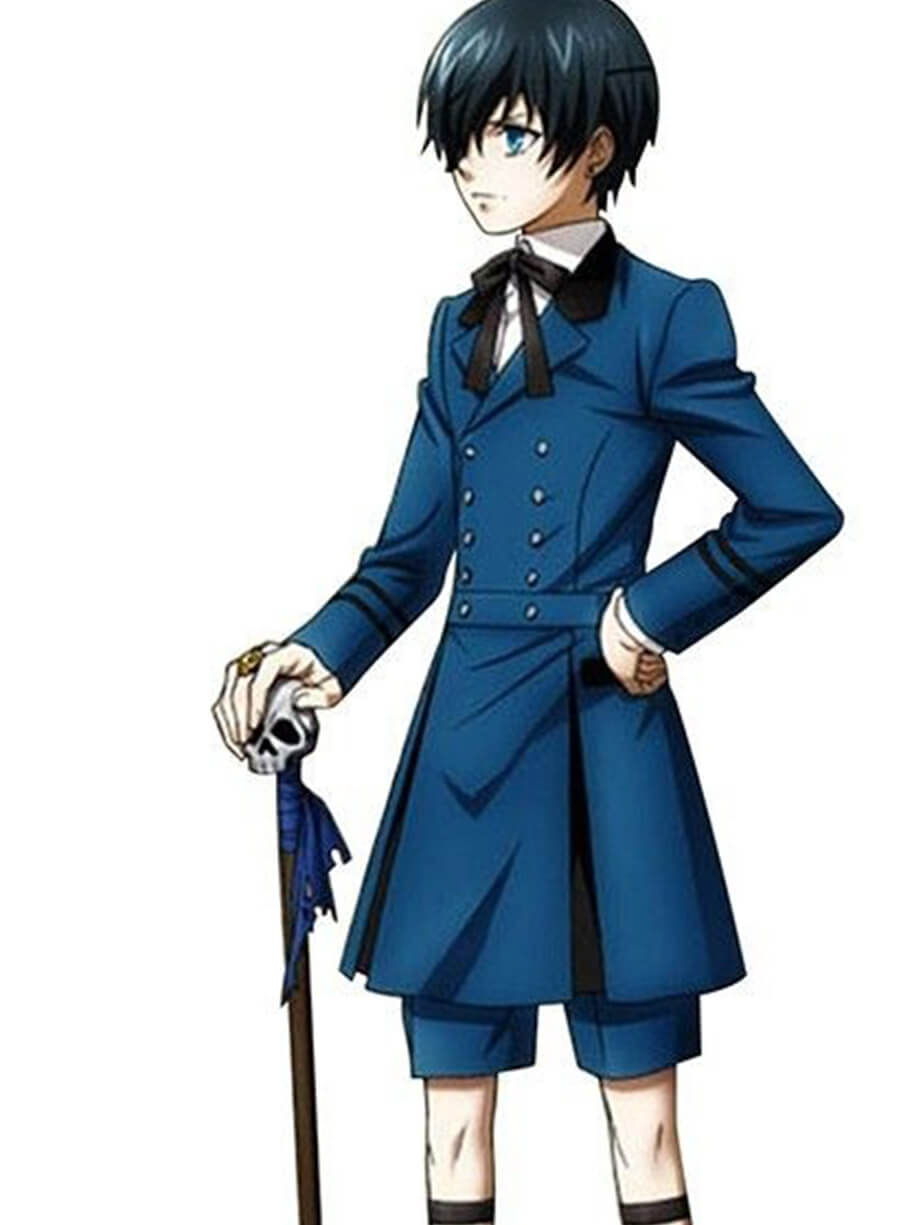 Ciel Phantomhive Black Butler Double Breasted Blue Coat
