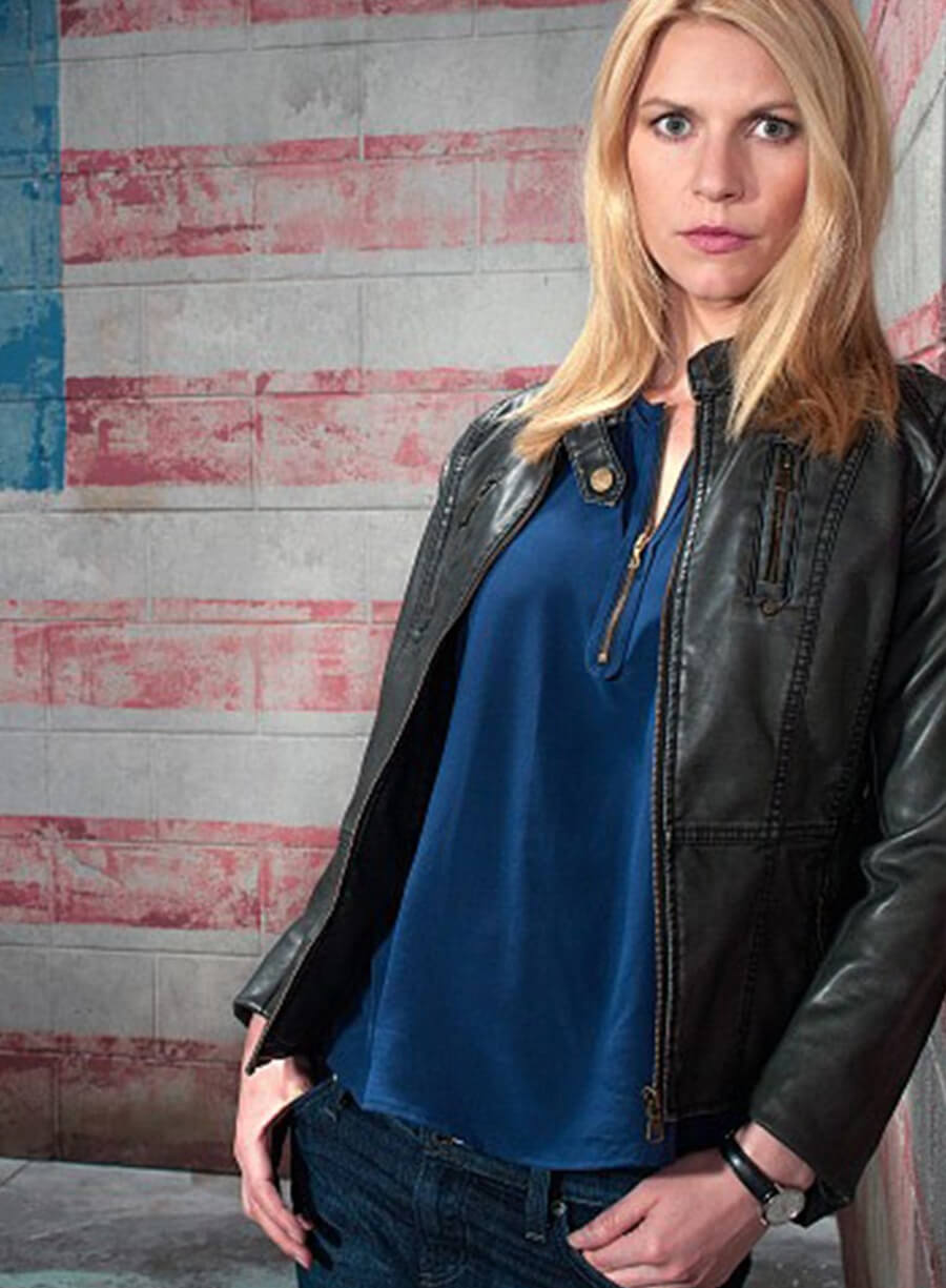 Claire Danes Homeland Tv Series Leather Jacket