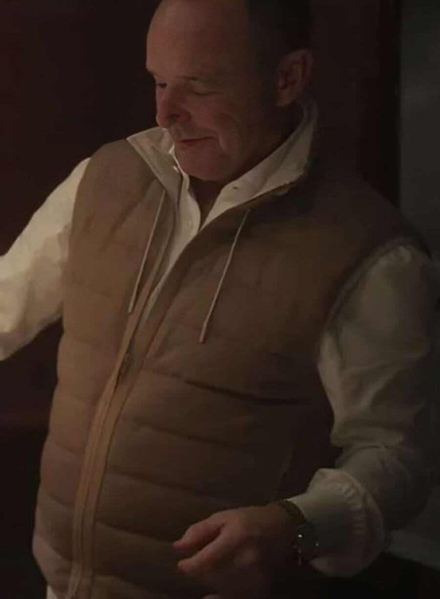 Clark Gregg Zero Day S01 Brown Puffer Vest