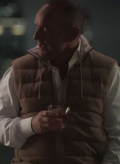 Clark Gregg Zero Day S01 Brown Puffer Vest