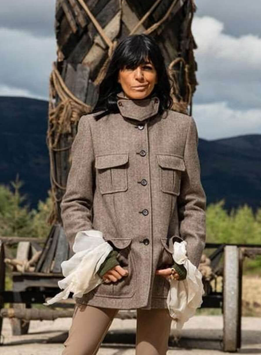 Claudia Winkleman The Celebrity Traitors Brown Wool Coat 