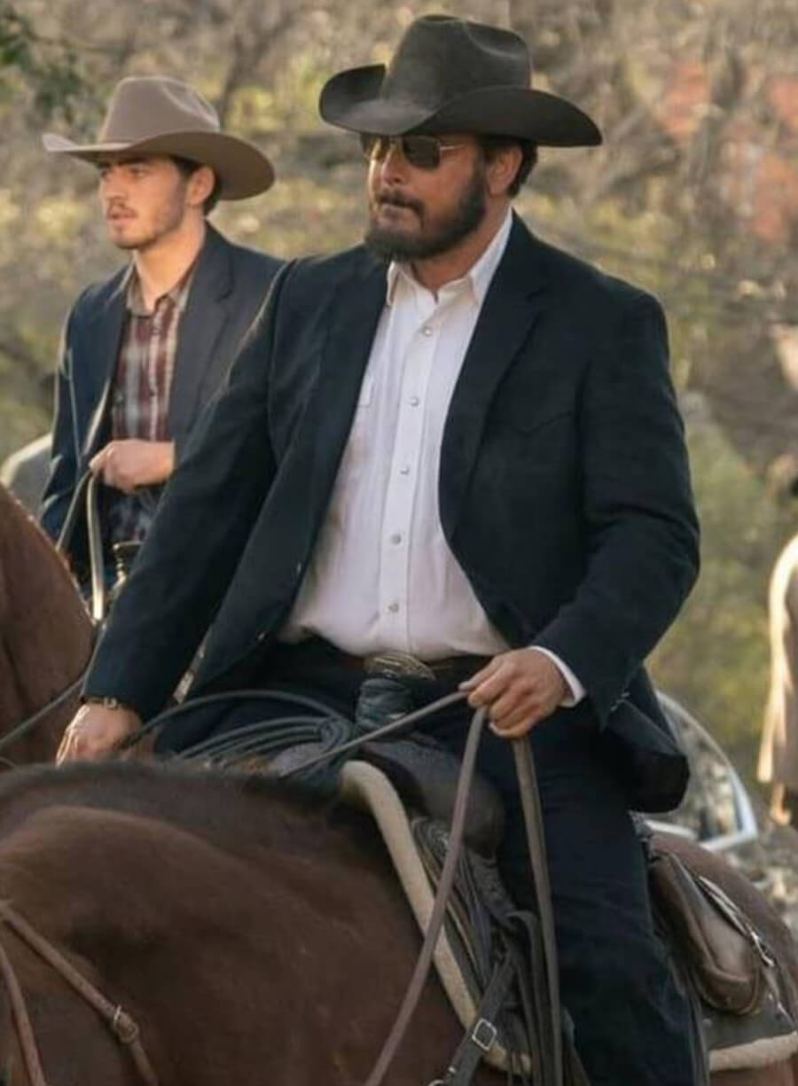 Cole Hauser Dutton Ranch S01 Black Suede Blazer