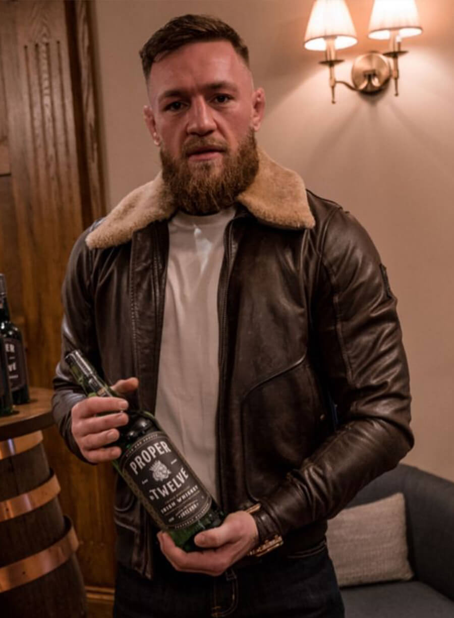 Conor McGregor Brown Fur Jacket – LeatherJacketMerchant