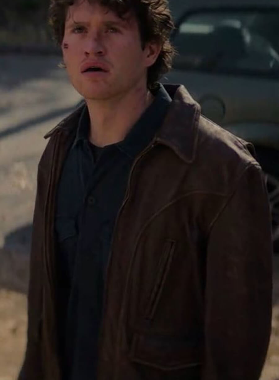 Corey Cunningham Halloween Ends Brown Leather Jacket