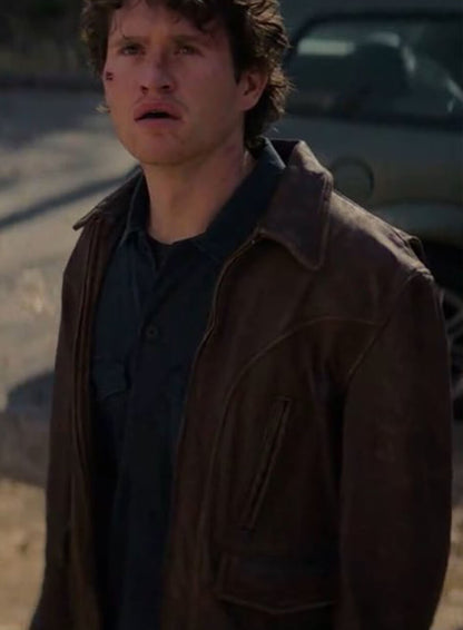 Corey Cunningham Halloween Ends Brown Leather Jacket