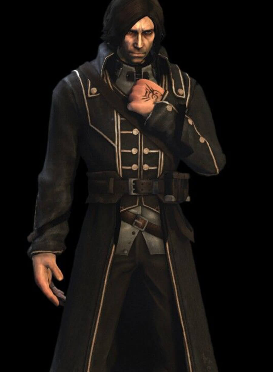 Corvo Attano Dishonored Black Leather Coat