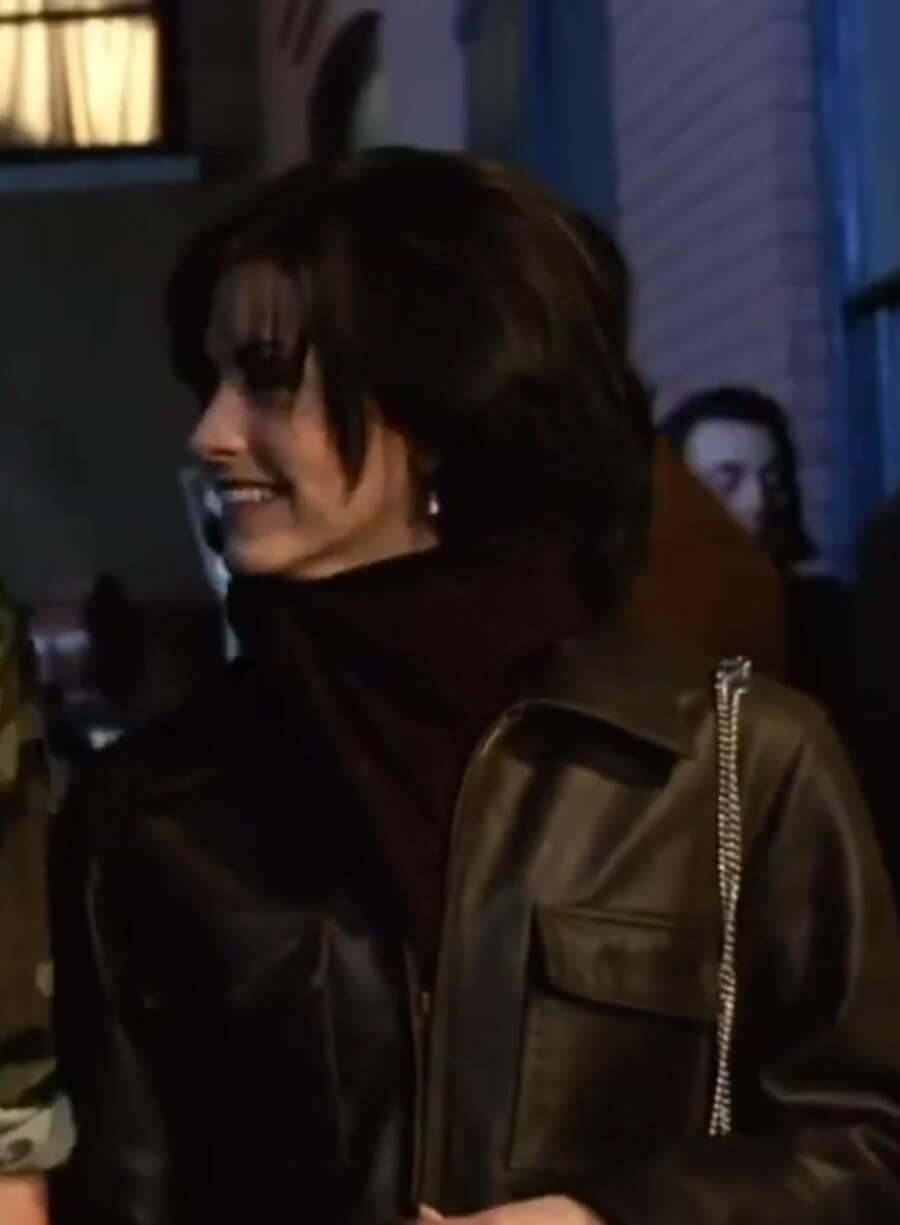 Courteney Cox Friends Black Leather Jacket