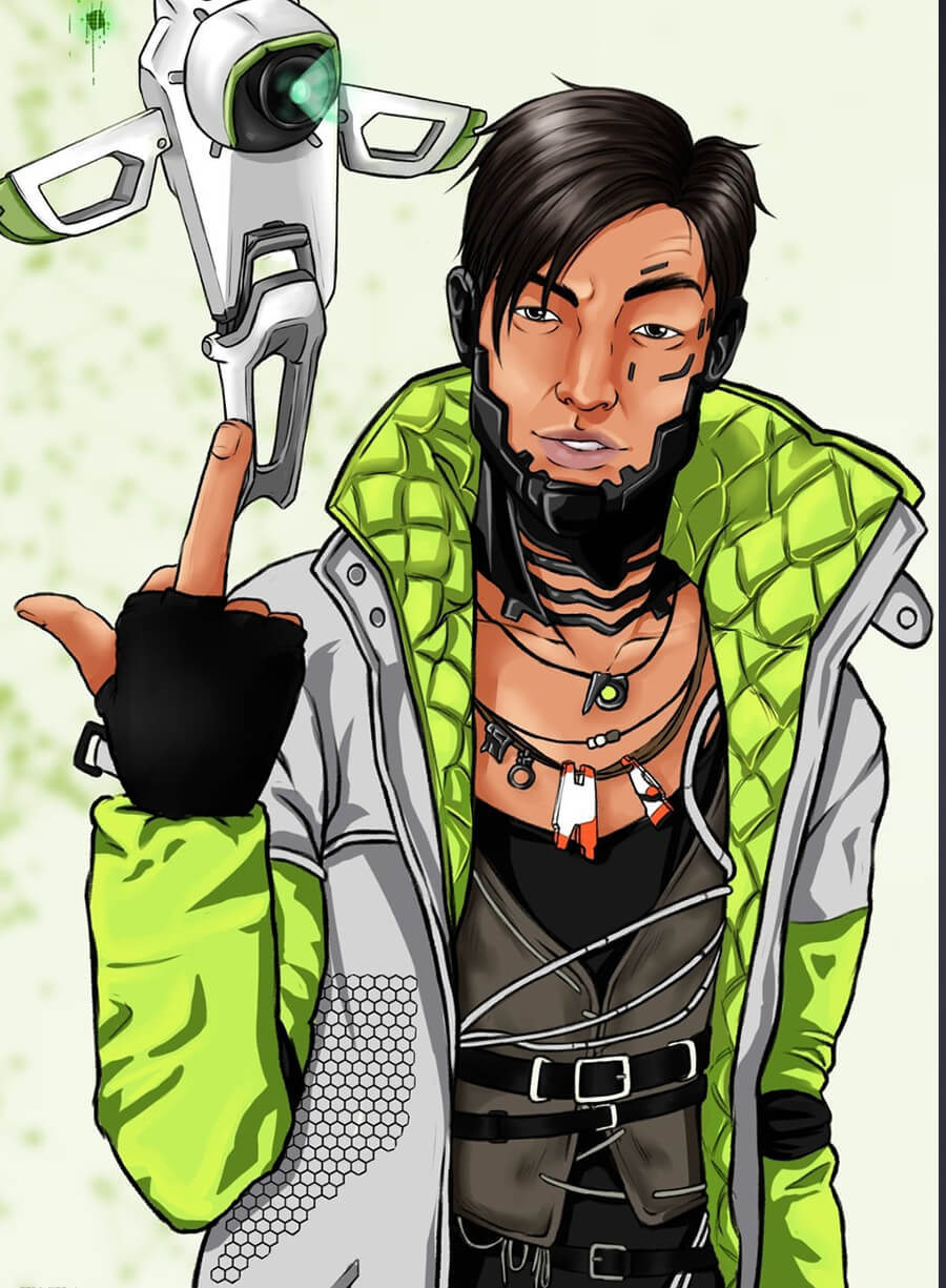 Crypto Apex Legends White Leather Jacket