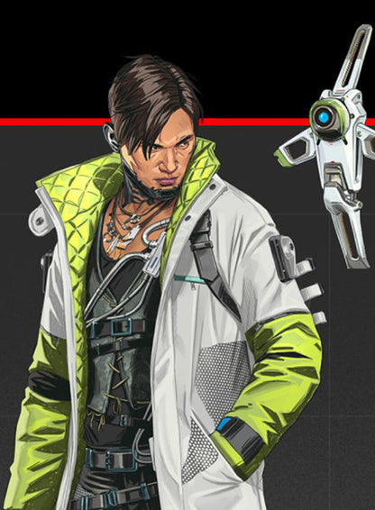 Crypto Apex Legends White Leather Jacket