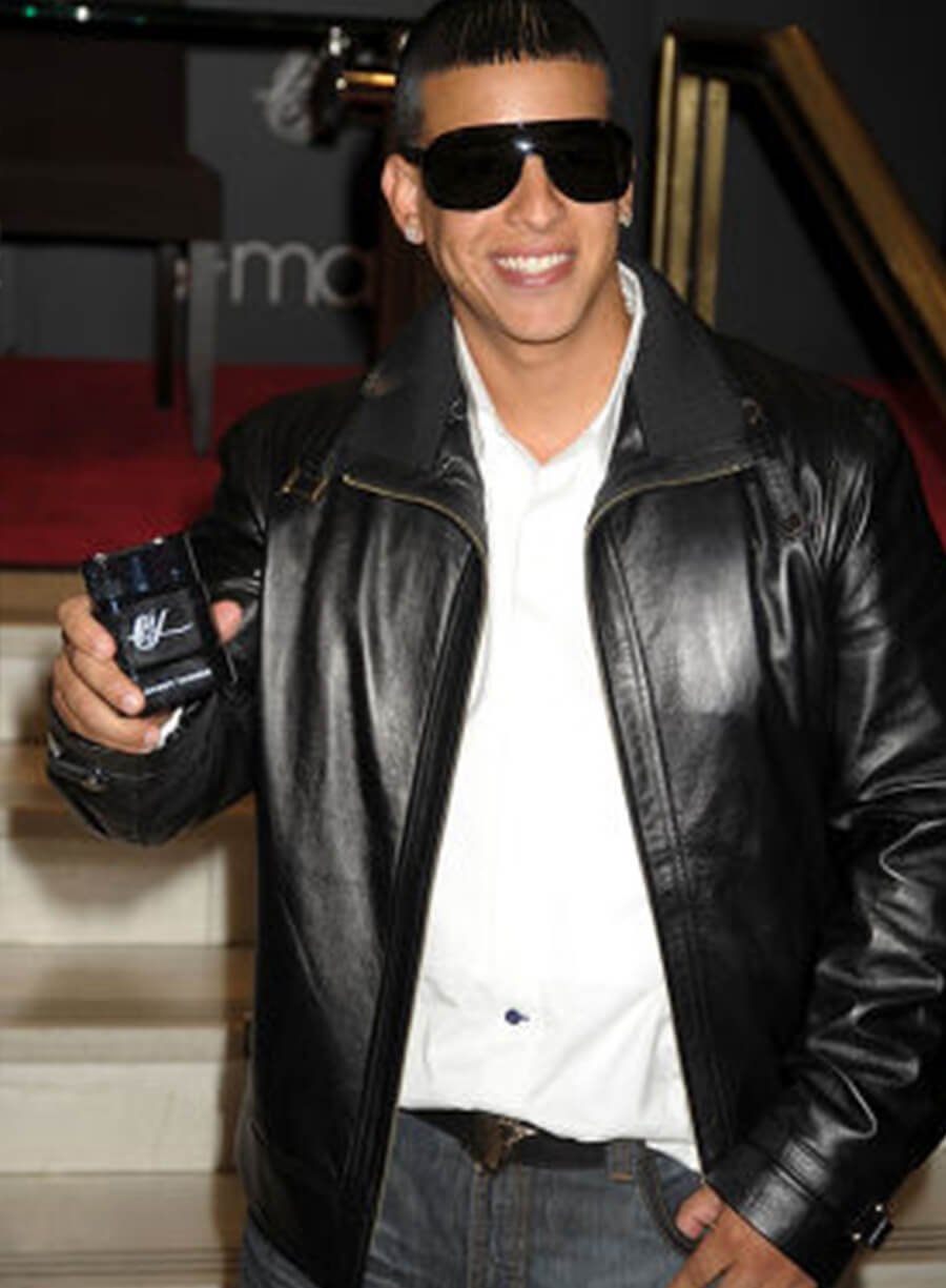 Daddy Yankee Black Leather Jacket