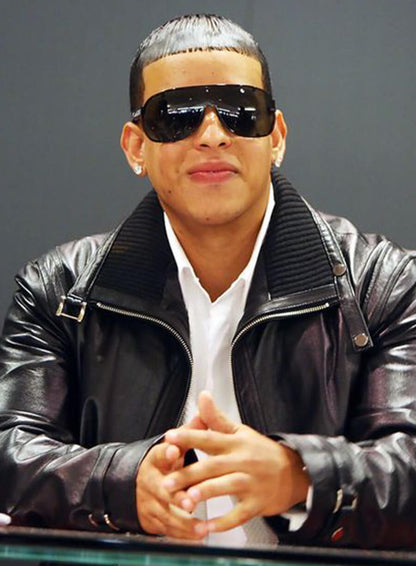 Daddy Yankee Black Leather Jacket