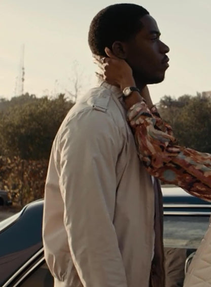 Damson Idris Snowfall S05 White Cotton Jacket