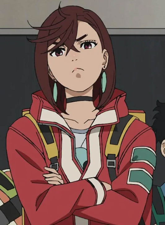 Dandadan Momo Ayase Red Cotton Jacket