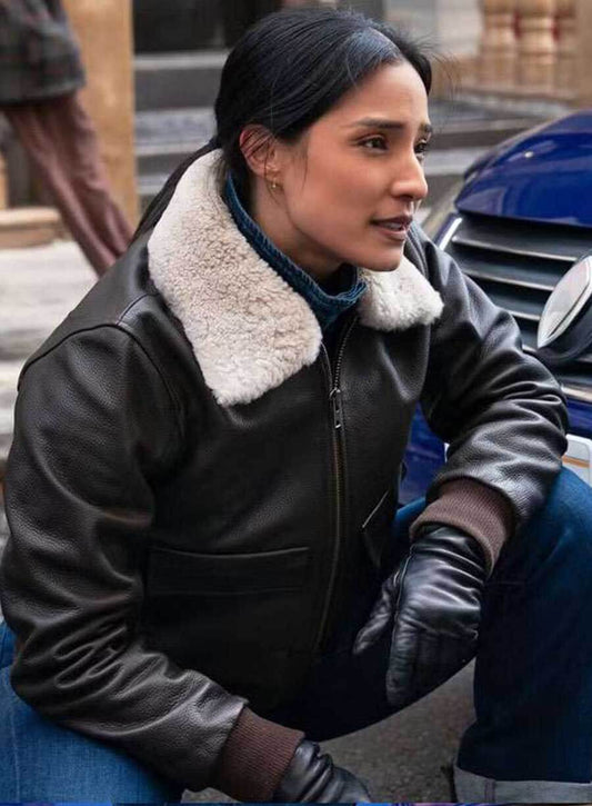 Dani Rhodes FBI S07 Shearling Leather Jacket