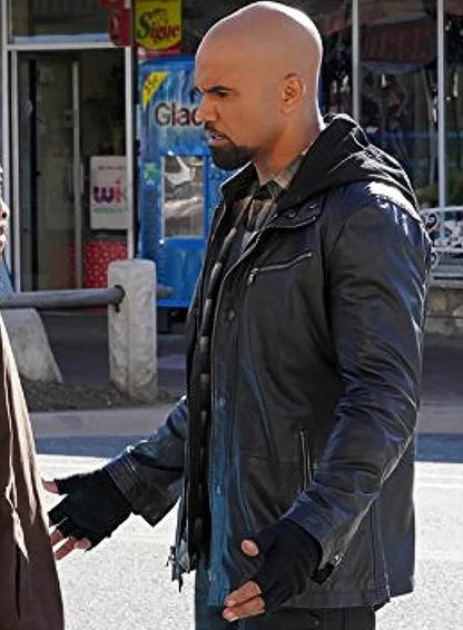 Daniel Harrelson S.W.A.T. Black Leather Jacket