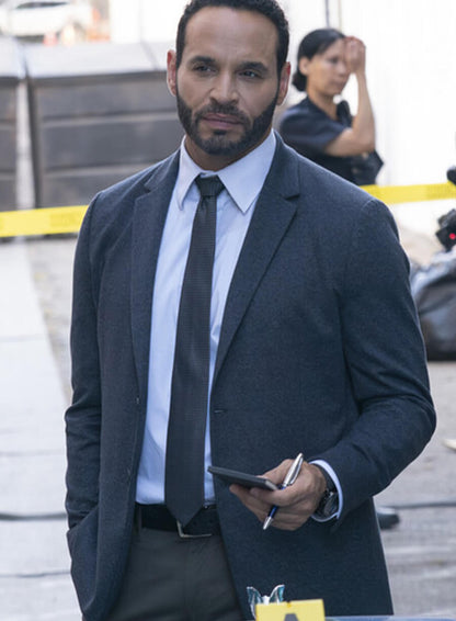 Daniel Sunjata High Potential Blue Blazer