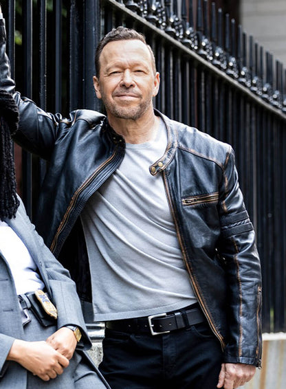 Danny Reagan Boston Blue 2025 Black Leather Jacket