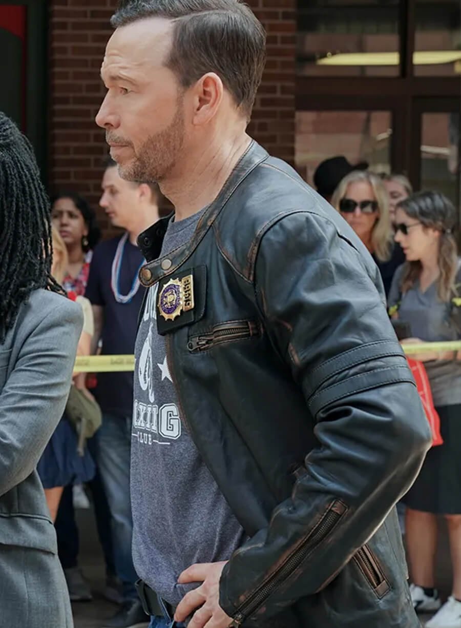 Danny Reagan Boston Blue 2025 Black Leather Jacket