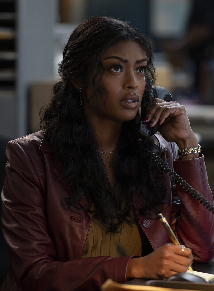 Daphne Forrester High Potential Burgundy Leather Blazer