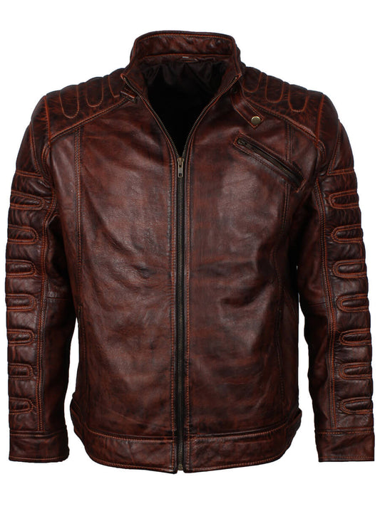 Dark Brown Padded Men's Fashion Jacket