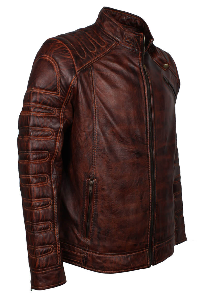 Dark Brown Padded Men's Fashion Jacket