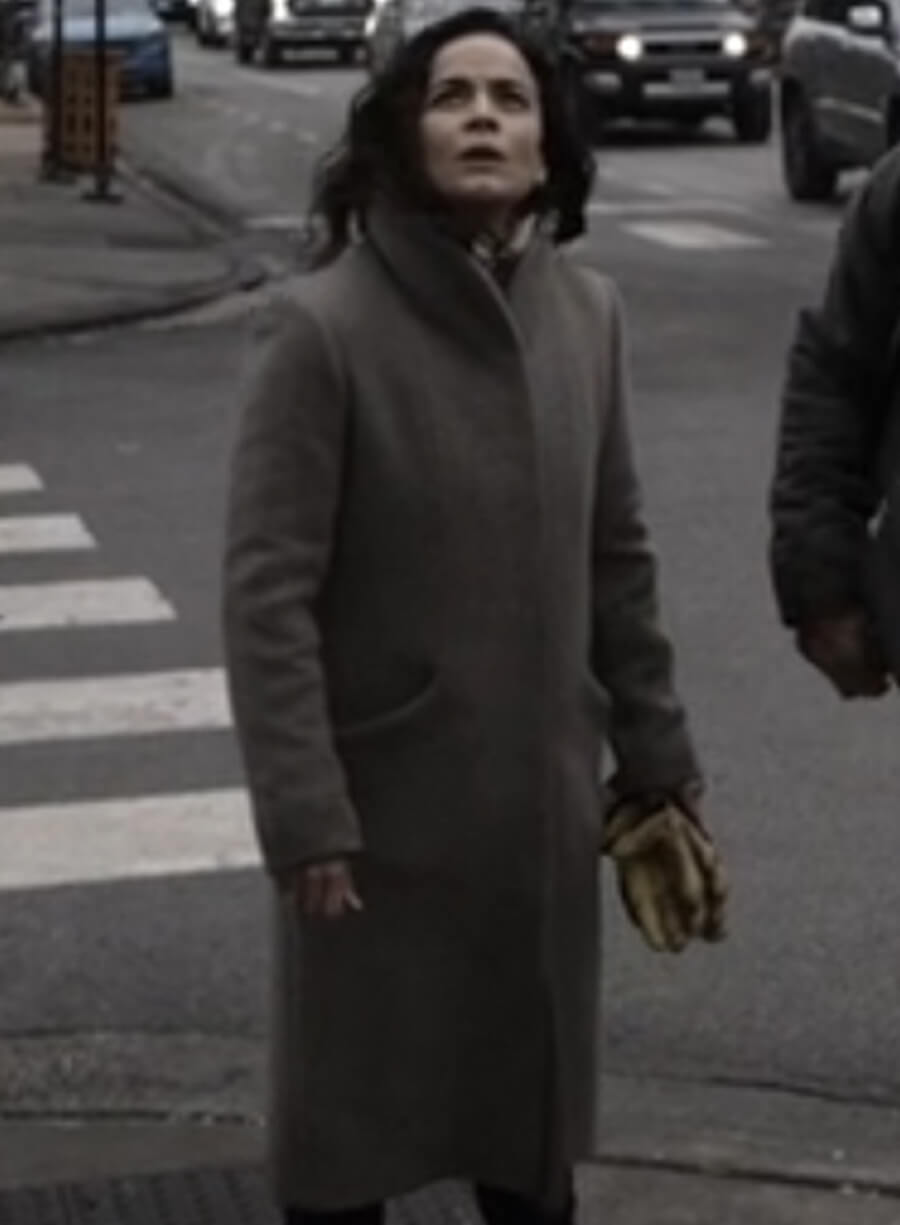 Dark Matter Amanda Lucas Grey Wool Trench Coat