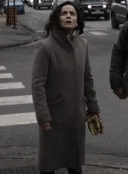 Dark Matter Amanda Lucas Grey Wool Trench Coat