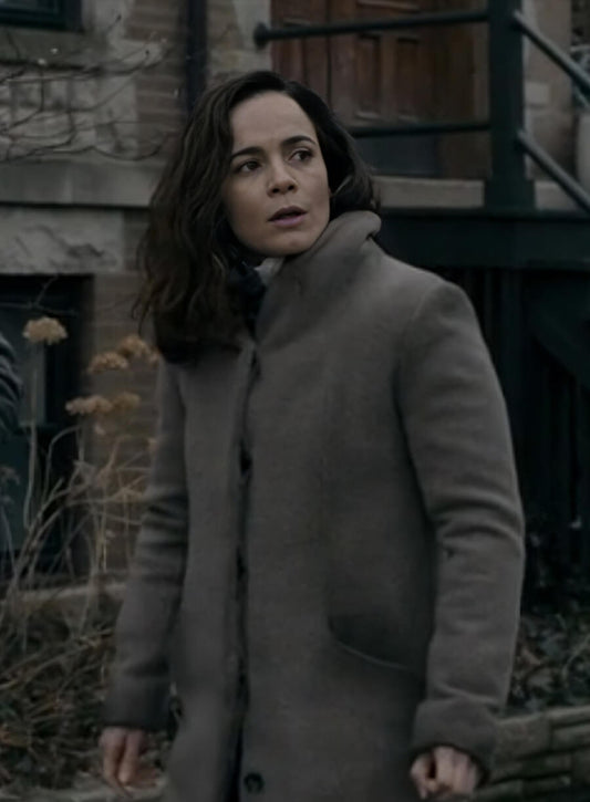 Dark Matter Amanda Lucas Grey Wool Trench Coat