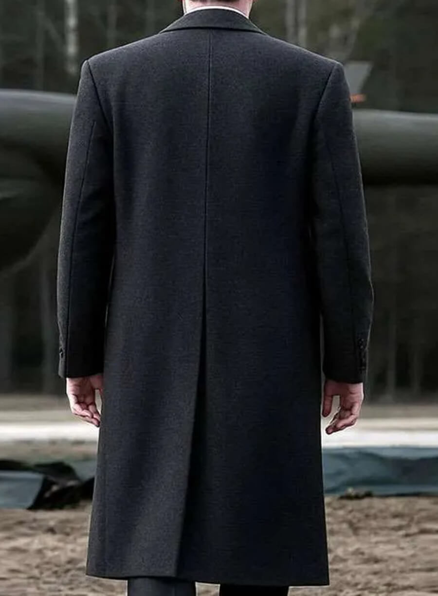 Darren Boyd Down Cemetery Road Black Wool Coat