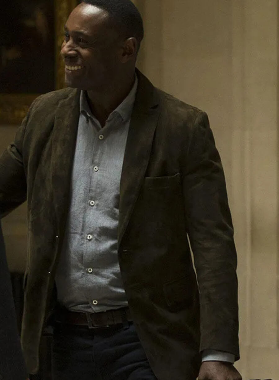 David Harewood The Night Manager Suede Jacket