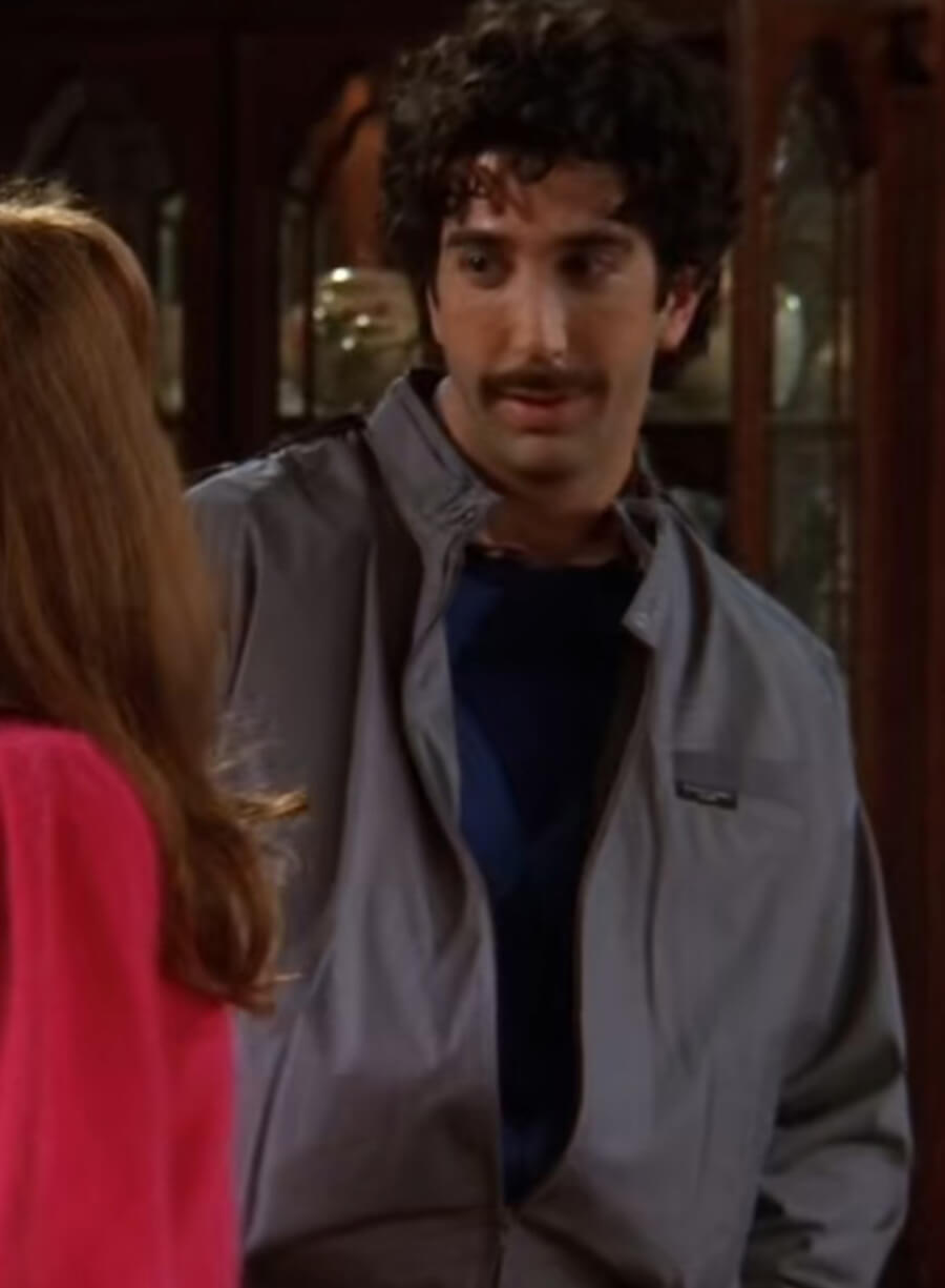 David Schwimmer Friends Grey Cotton Jacket