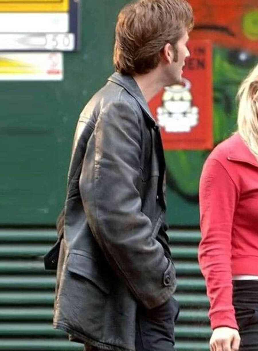 David Tennant Doctor Who Leather Peacoat